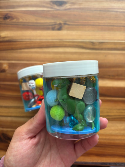 New friend play dough jars