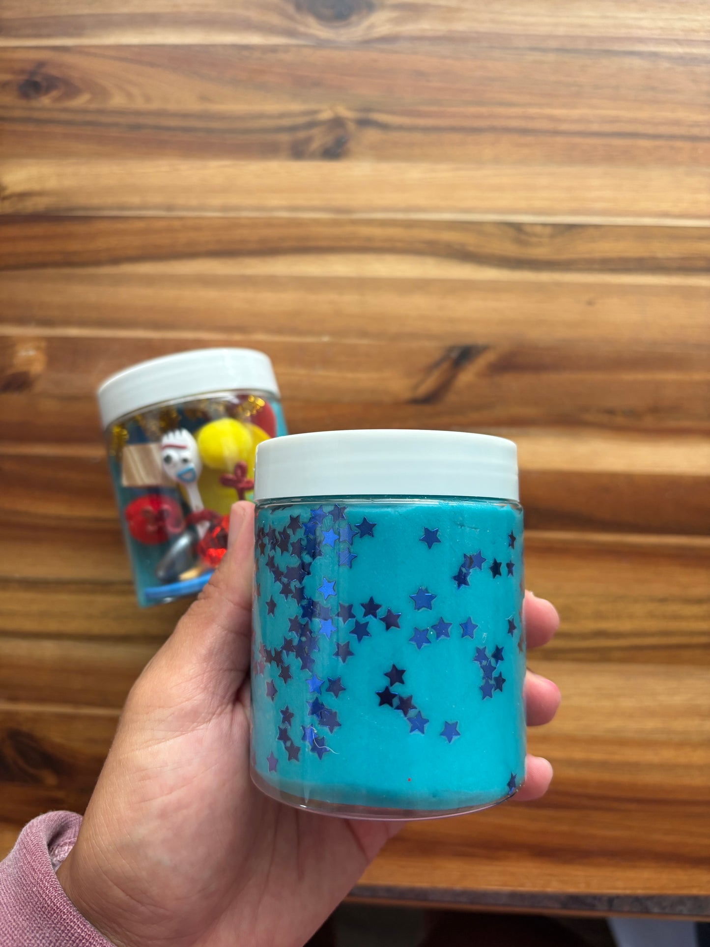 New friend play dough jars