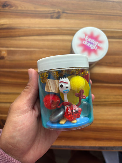 New friend play dough jars
